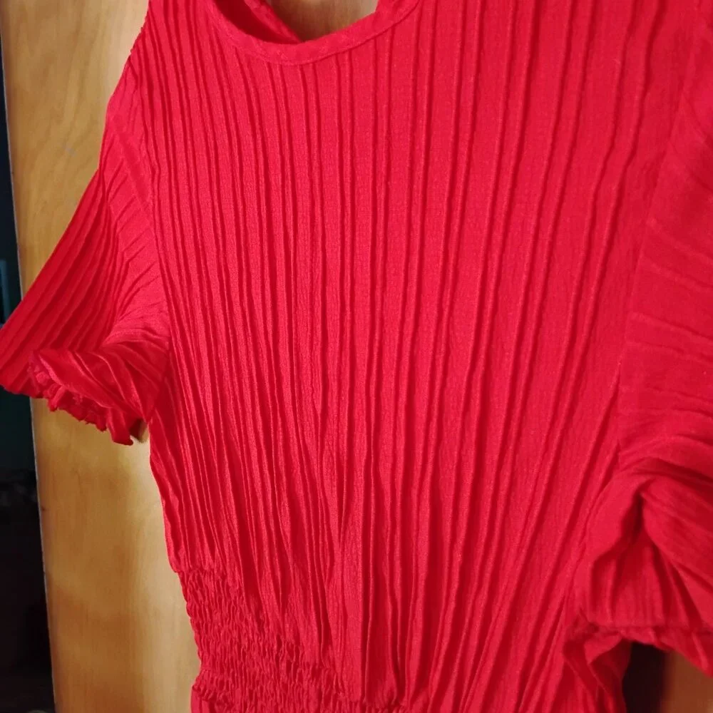 Red Ruffle Dress - Picture 3 of 3